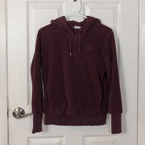Puma Women's Downtown Sherpa Style Cozy Hoodie in Fig Purple‎ Size XS